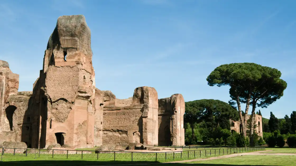 Baths of Caracalla in the city of Rome, Italy.
