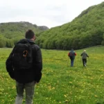 Trekking with and without hiking poles in the mountains and nature of Italy.