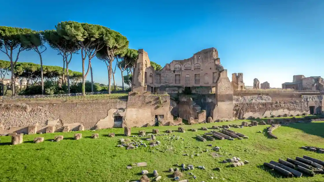 Palatine hill in the city of Rome, Italy.