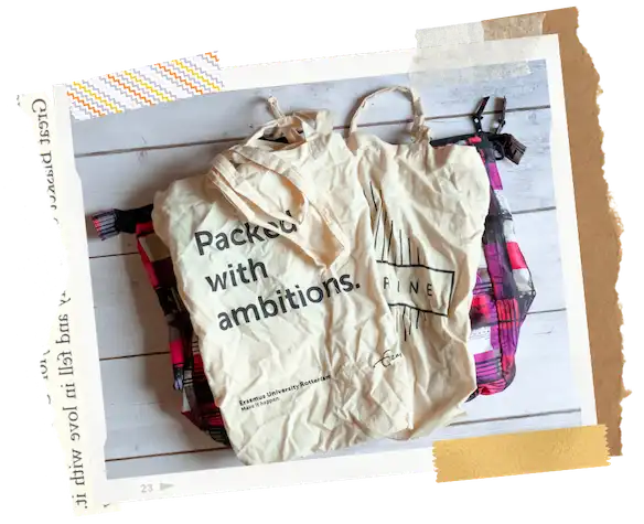 Reusing tote and shopping bags while travelling to pack small and medium essentials, and use them as packing cubes.