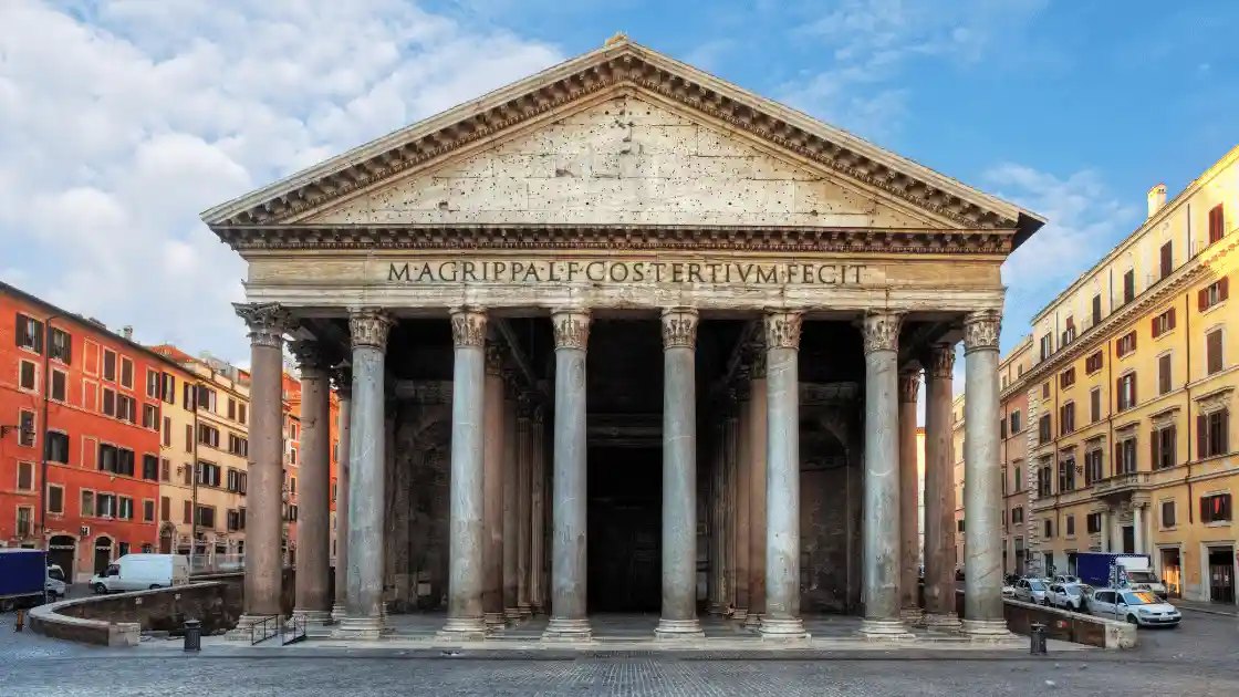 The Pantheon, iconic landmark in the city of Rome, Italy.