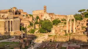 The Roman Forum in the city of Rome, Italy.