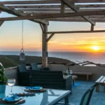 Terrace and view of the ocean at Eco Soul Ericeira.