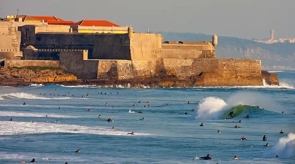 Carcavelos beach, also known as praia de Carcavelos in Portuguese, considered to be one of the best surf beaches in Portugal.
