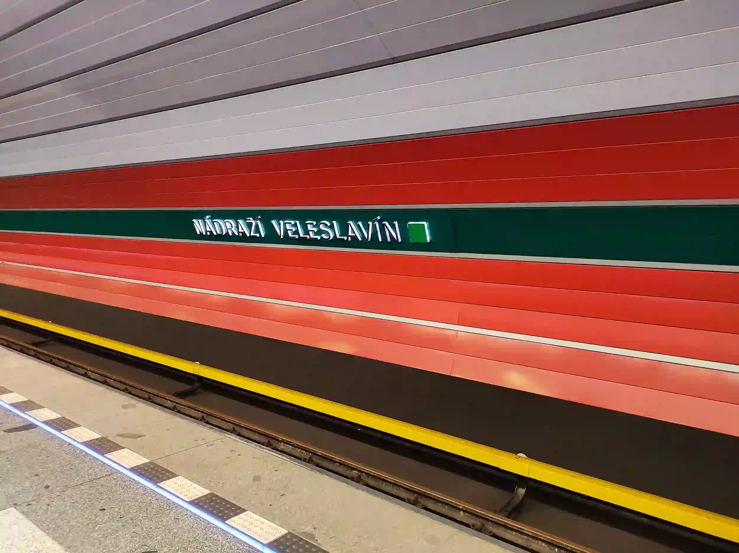 The Nadrazi Veleslavin metro station in Prague, Czech Republic.