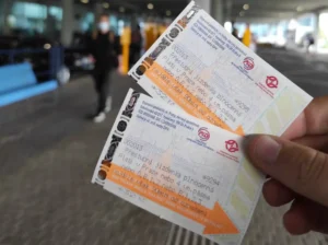 Tickets for the public transport network in Prague, Czech Republic. .