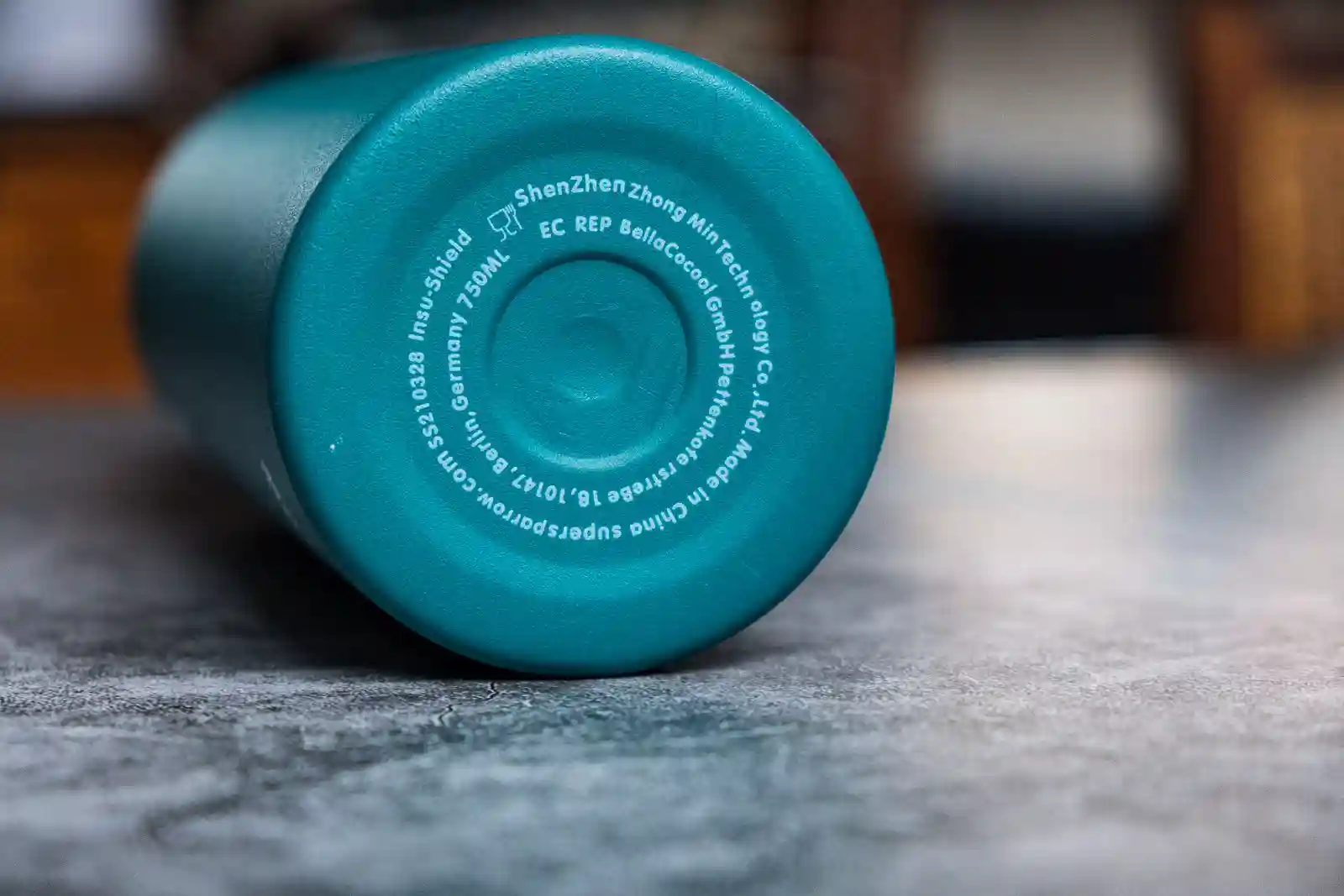 Close-up of the bottom of a Super Sparrow bottle.