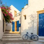 White stoned streets in Greece.