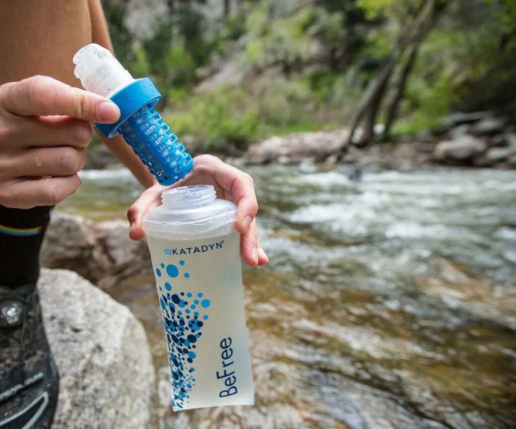 Katadyn BeFree travel water filters can be used obtain clean water from most sources.