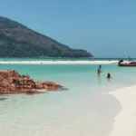 Pristine waters in the white sand beaches of Koh Lipe, Thailand.