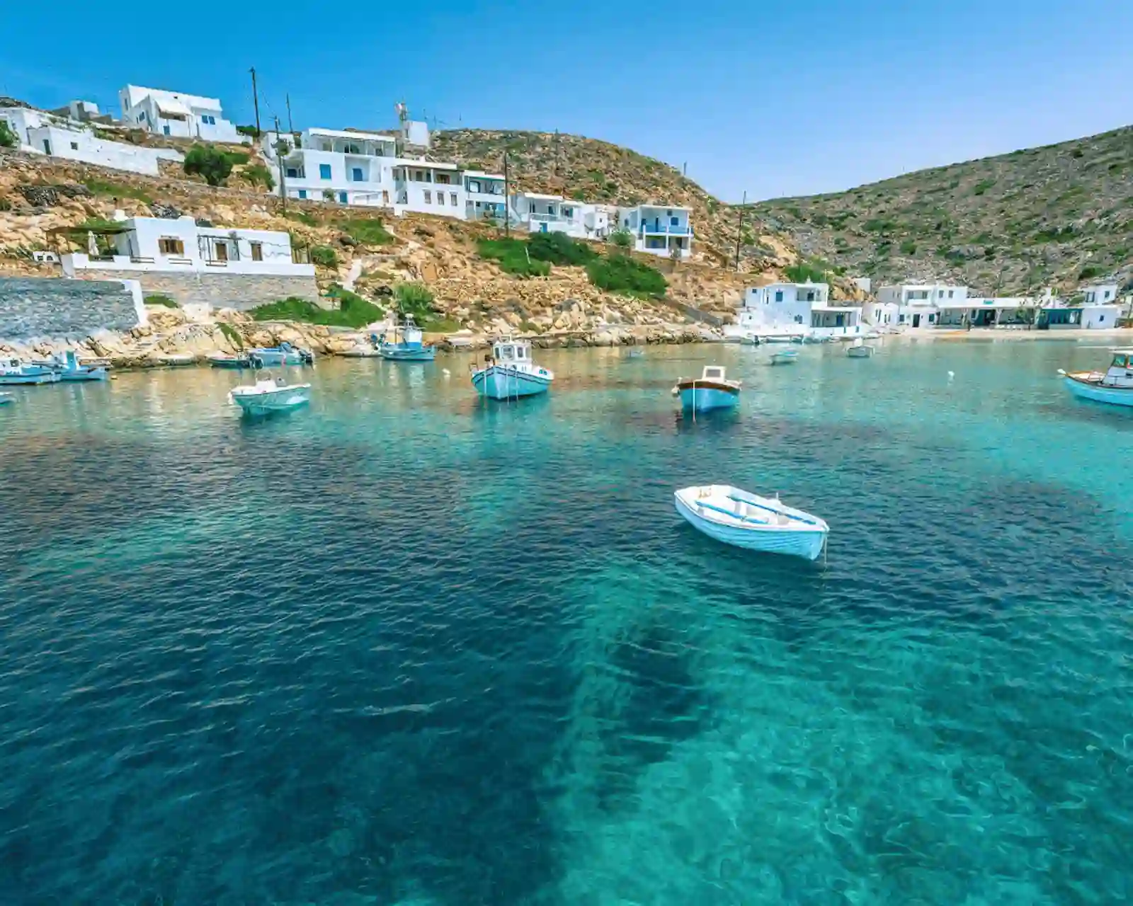Beautiful crystal clear waters in the island of Sifnos in Greece.