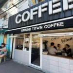 The exterior of the Around Town Coffee café in Chiang Mai, Thailand.