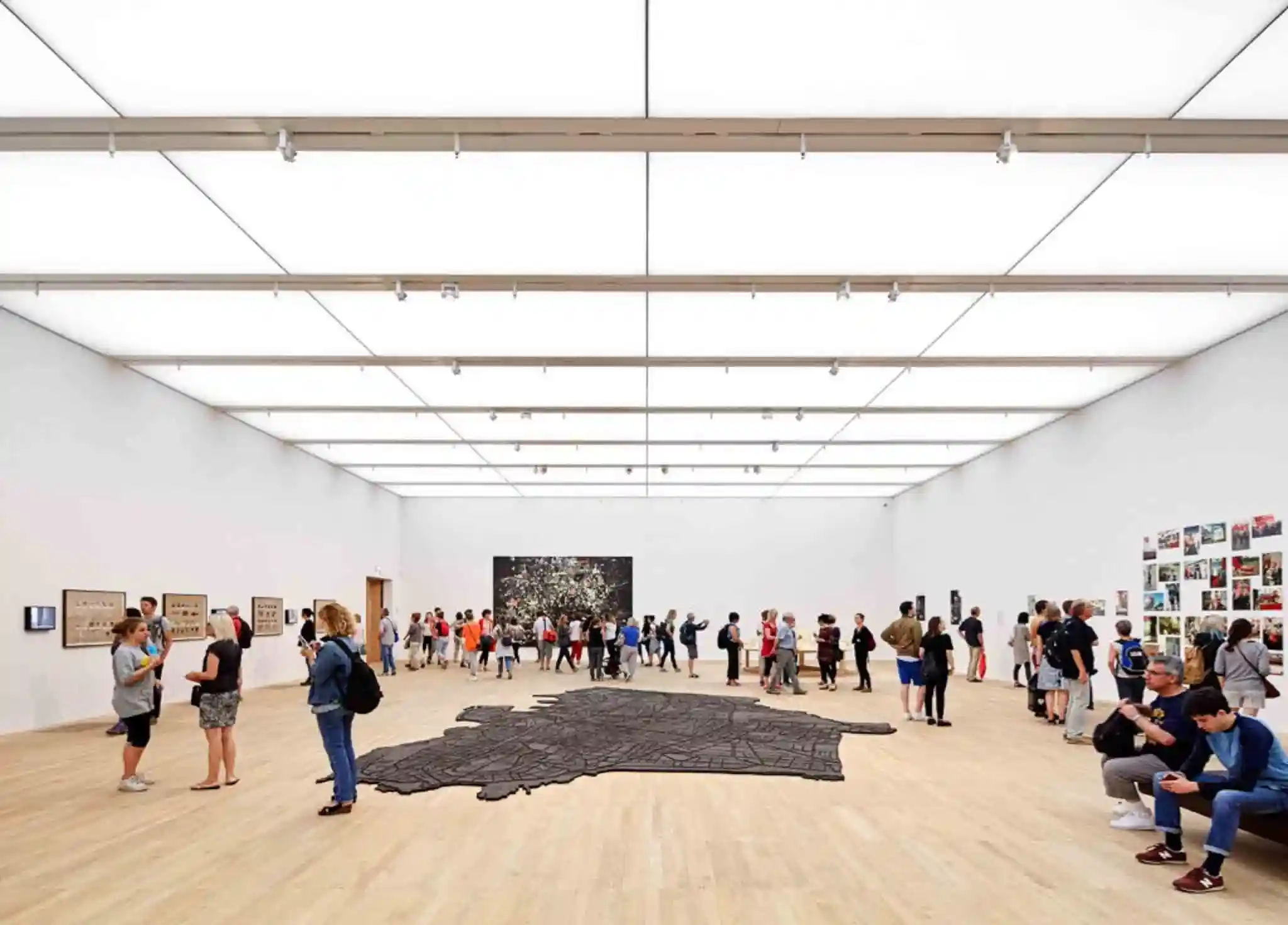 The interior of the Tate Modern Museum in London, UK.