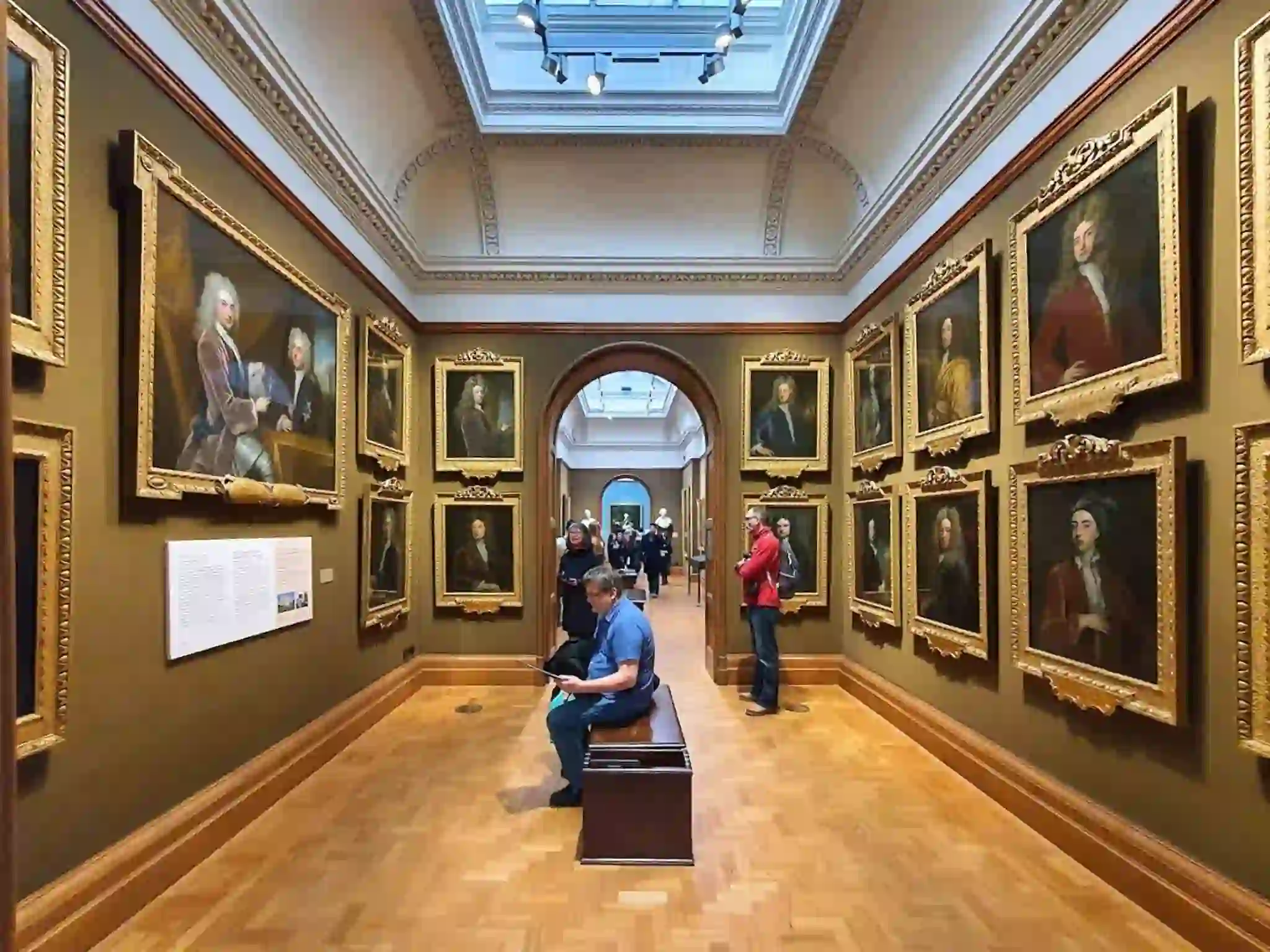 A gallery in the National Portrait Gallery in London, UK.