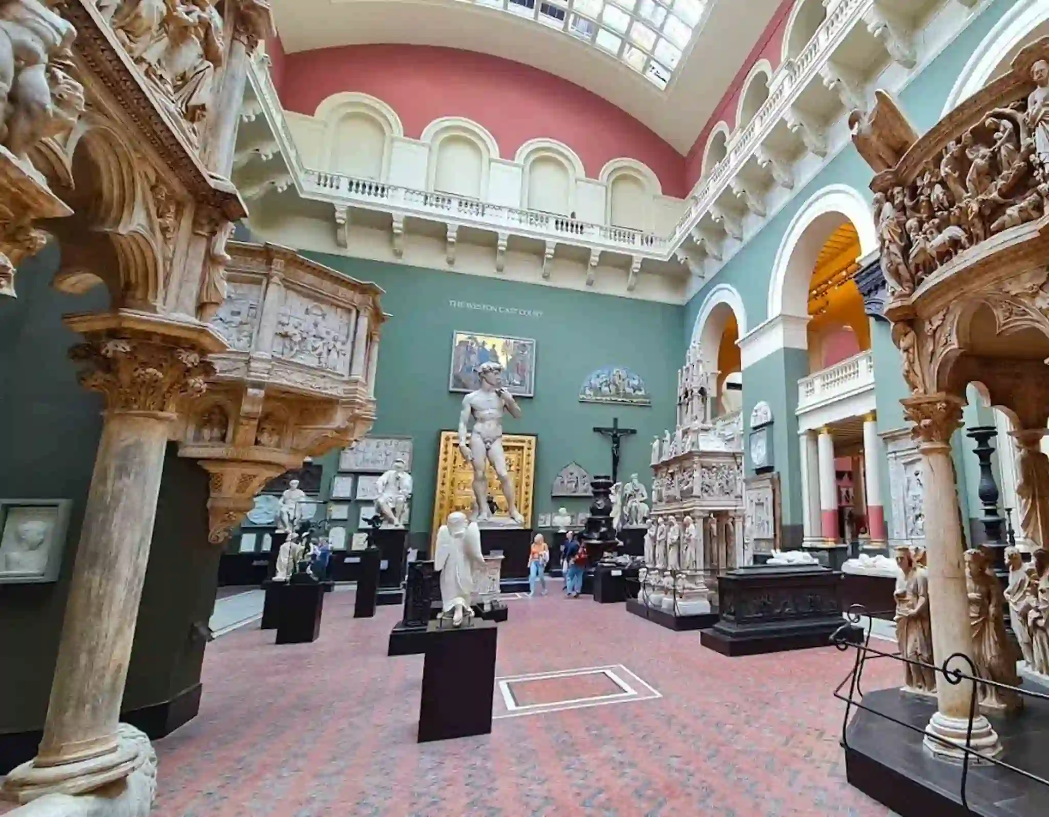 The interior of the Victoria and Albert Museum in London, UK.