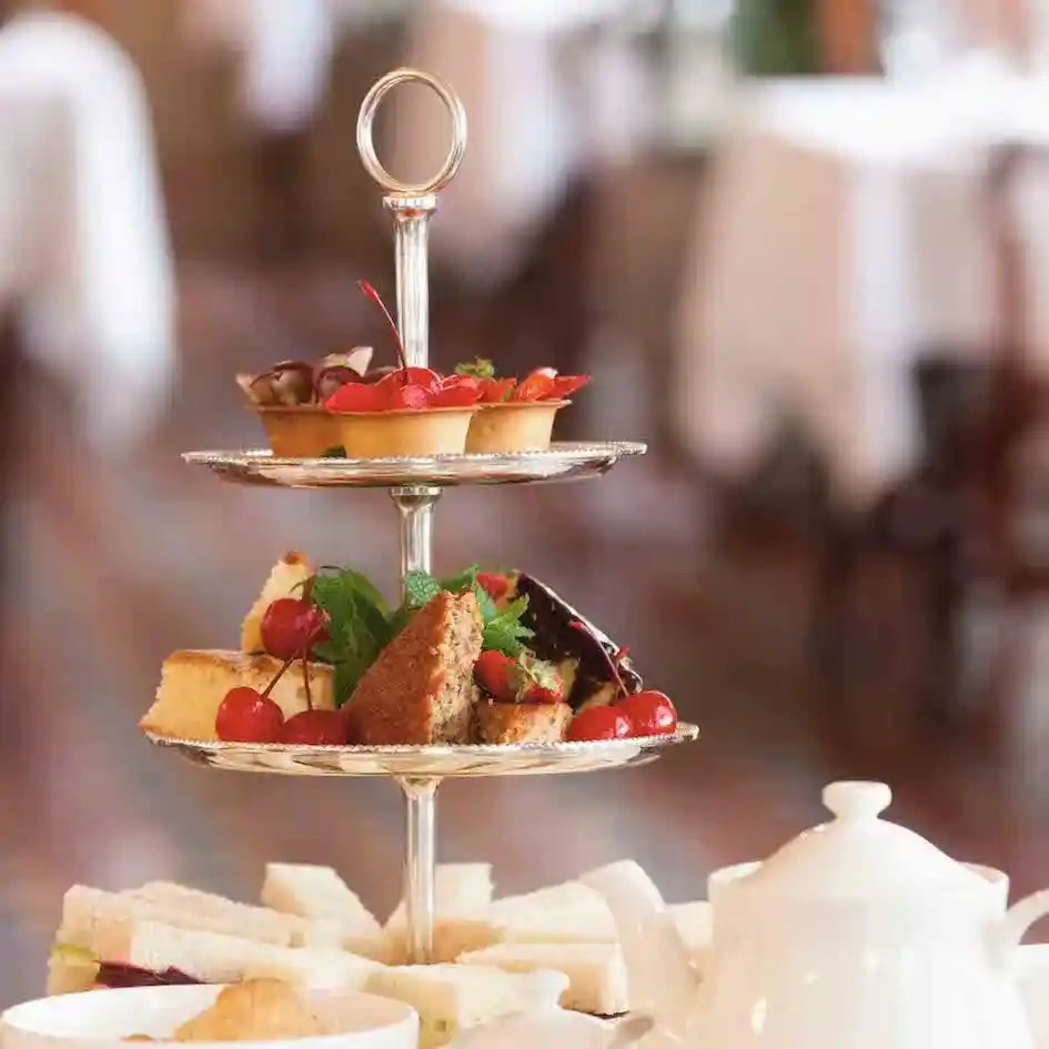 Classic afternoon tea pastries.