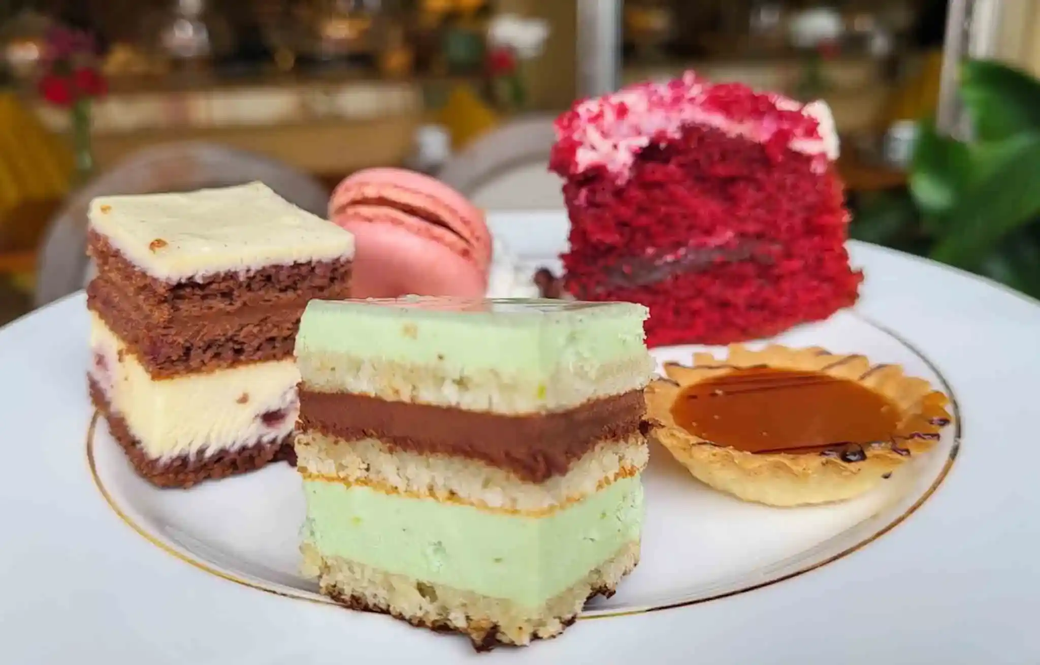 Classic afternoon tea pastries at the Candella Café in London.