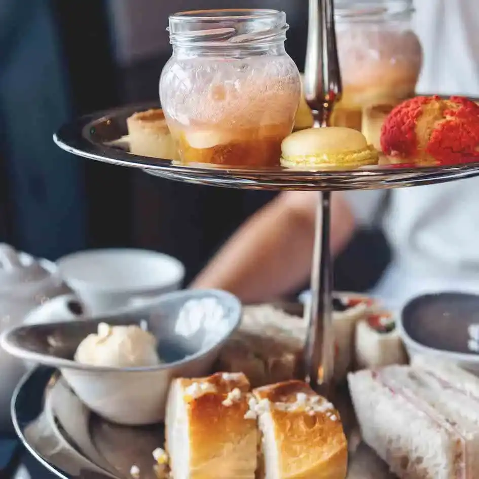 Classic afternoon tea pastries.