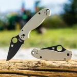 Two Spyderco Para 3 EDC knives.