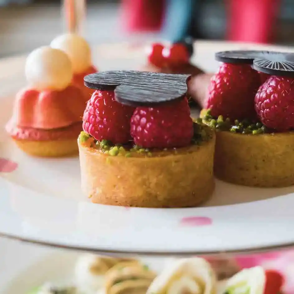 Classic afternoon tea pastries.