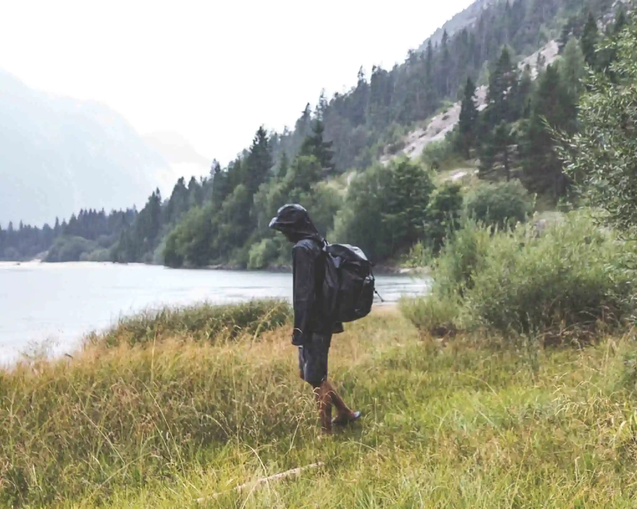 Using waterproof backpacks while being outdoors.