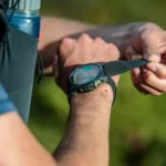 A Garmin Enduro 2 on the wrist.