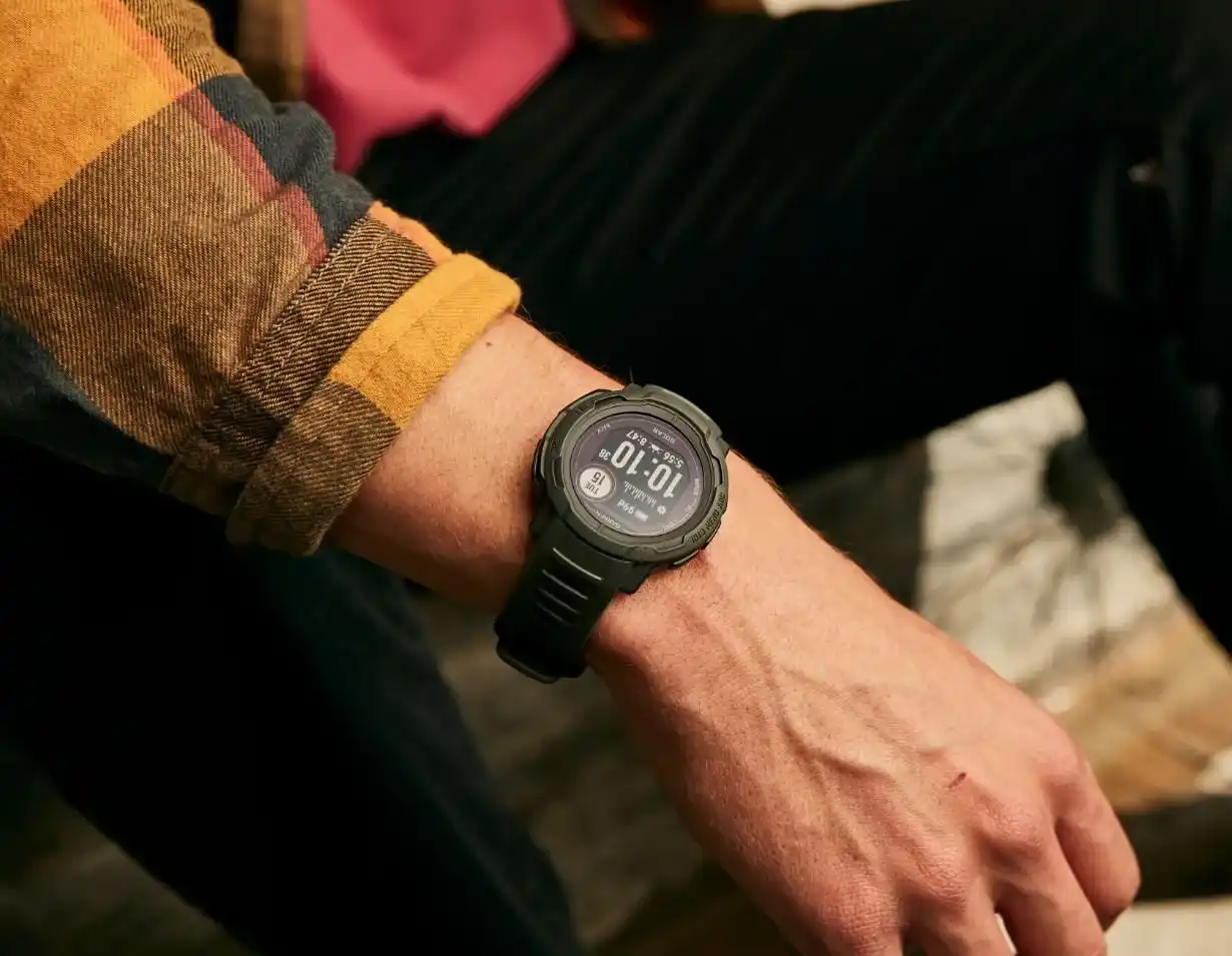 Garmin Instinct 2 Solar watch, one of the best hiking watches you can buy.