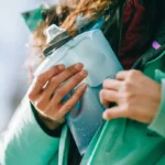 The Hydrapak Stow collapsible water bottle.