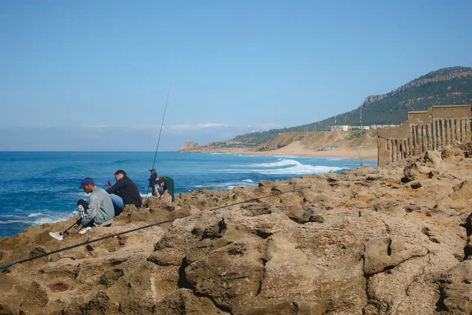 Sea views from the Caves of Hercules in Tangier, Morocco.