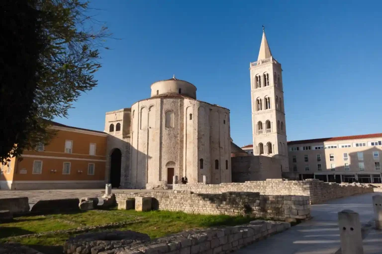 The famous Roman Forum in Old Town from our Zadar travel guide in Croatia.