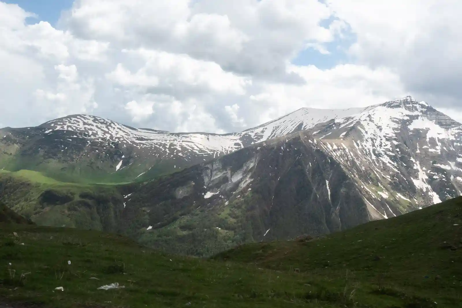 Caucasus mountains in Northern Georgia on the way to Kazbegi.