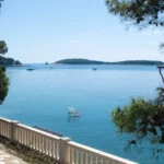 Beautiful waters and waterfront promenade in the island of Hvar in Croatia.